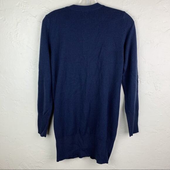 H&M Navy Long Length Cardigan Sweater S - Picture 5 of 11